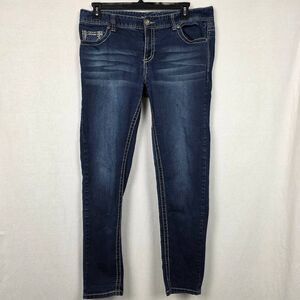 Maurices Womens Dark Wash Skinny Jeans Size 16 Stretch